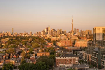 Crédence de cuisine en verre imprimé Toronto Toronto s skyline at dusk as seen from Centre Island
