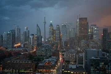 Poster The financial district of Toronto Canada during a storm © sleg21