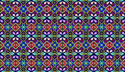Geometric ethnic pattern design for background or wallpaper