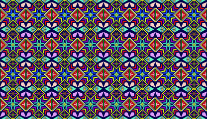 Geometric ethnic pattern design for background or wallpaper