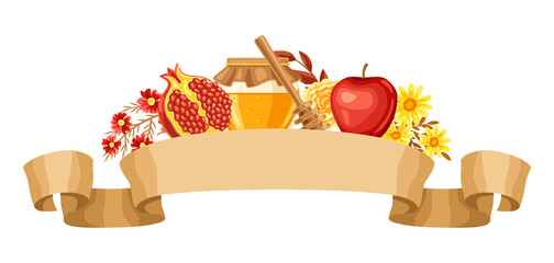 Shana Tova. Rosh Hashanah greeting card. Happy Jewish New Year.