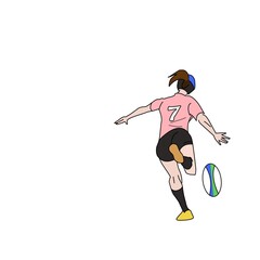女子ラグビー　キック