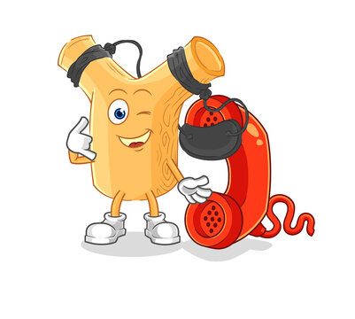 recommend clip art: slingshot call mascot. cartoon vector