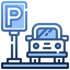 Obraz premium PARKING Gradient icon,linear,outline,graphic,illustration