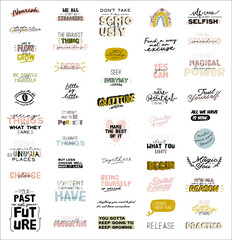 Motivational typography poster with cool quote. Isolated on white background. Trendy and cute lettering. Perfect for t shirt design, posters, stickers, banners, cards. Scandinavian style.