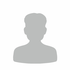 シニア男性のイメージシルエットイラスト　グレー