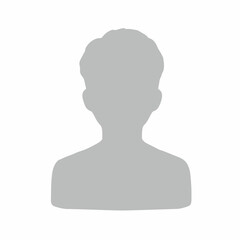 男性のイメージシルエット　グレー