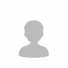 男児のイメージシルエット　グレー