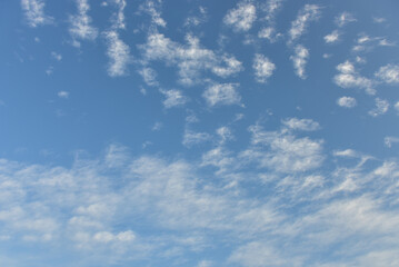 Blue sky white cloud blue background