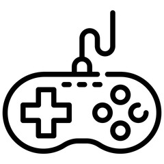 GAME PAD line icon,linear,outline,graphic,illustration
