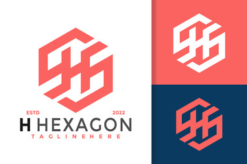 Letter H Hexagon Logo Design, Brand Identity logos vector, modern logo, Logo Designs Vector Illustration Template