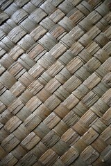 mats made of woven palm leaves. neat and unique woven texture.