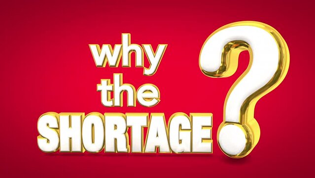 Why the Shortage Low Supply Inventory Scarcity Question 3d Animation