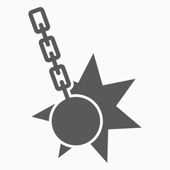 wrecking ball icon, chain ball vector