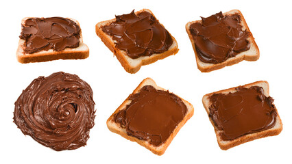 Chocolate cream isolated on white background.