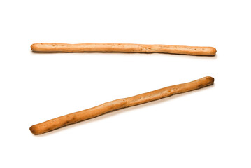 Bread sticks isolated on white background.