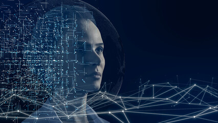 スマートシティ、デジタル社会のイメージ　5Gテクノロジー背景