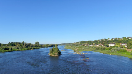 Loire river bank near Blois city 