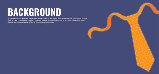 Vector background with father's day theme and elements. Purple background with orange tie and blank section for text nice for banner template