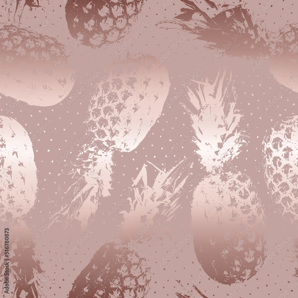 Poster pineapple seamless pattern. repeated abstract background. pastel color texture. repeating marble bac