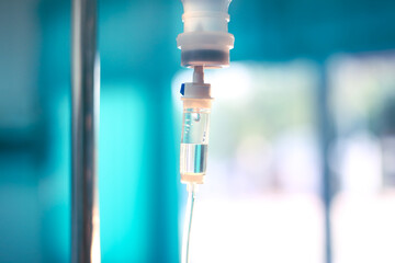 Set saline iv drip and influsion pump chemotherapy vitamin use treatment in hospital 