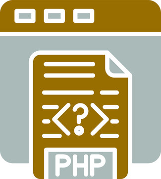 Vector Design PHP Coding Icon Style