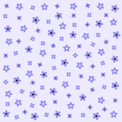 Naklejka premium Daisy purple flowers pattern background nature wrapping paper or textile design
