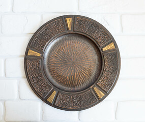 Mid-century modern style copper wall plate