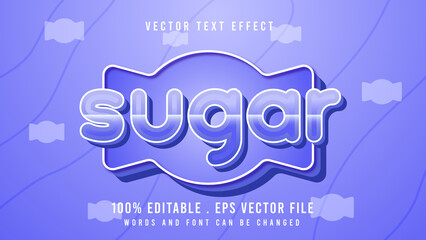 Sugar 3d editable text effect font style