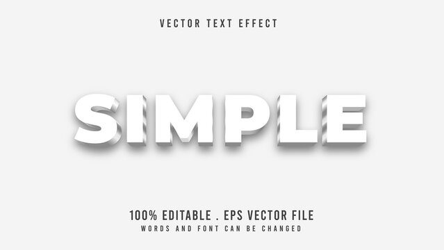 Simple 3d Editable Text Effect Font Style