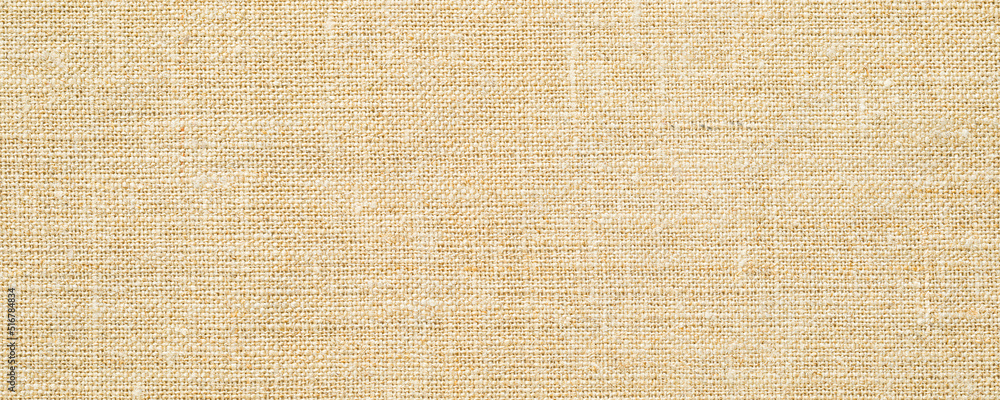 Fototapete Close-up of undyed cotton canvas fabric texture background