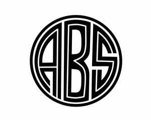 ABS initial letter monogram logo design vector round circle shape