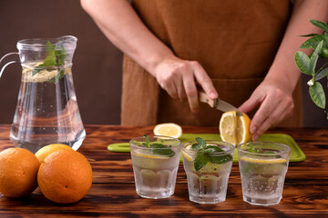 mojito cocktail in the kitchen