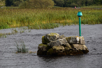 Fototapeta na wymiar Along the Corribe river in Galway on the west coast of Ireland