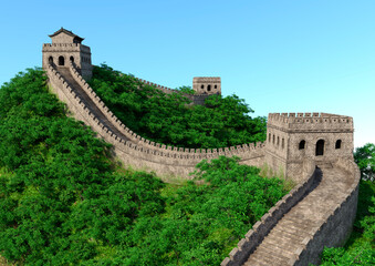 Obraz premium 3D Rendering Great Wall of China