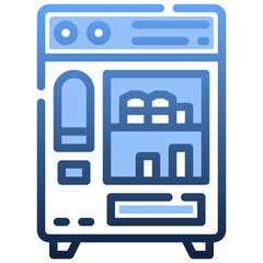 VENDING MACHINE Gradient icon,linear,outline,graphic,illustration