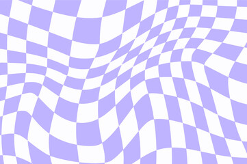Retro chess hippie groovy pattern 70s 90s background. 