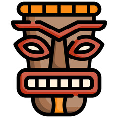 TIKIHEADMASK filled outline icon,linear,outline,graphic,illustration