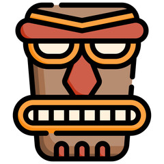 TIKIHEADMASK filled outline icon,linear,outline,graphic,illustration