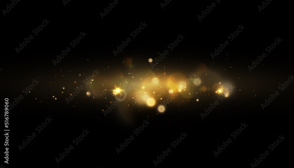 Poster shiny magic dust particles. sparkling glittering dust particles. christmas dust. light effect.vector