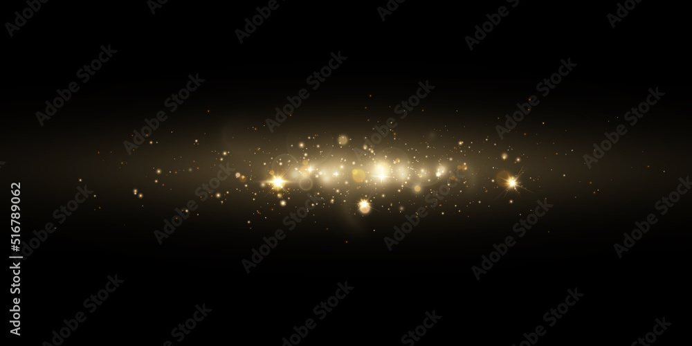Poster shiny magic dust particles. sparkling glittering dust particles. christmas dust. light effect.vector