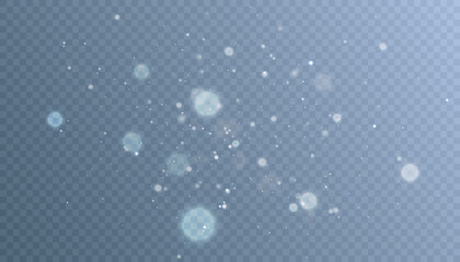 Falling Snow Effect. Vvetovoy effect Glare Flickering on a transparent background. Vector PNG