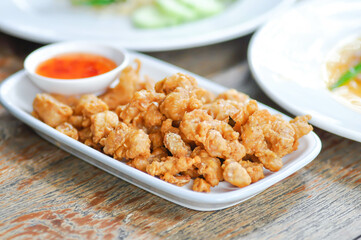 deep fried chicken dish, fried chicken or Crispy chicken pop or Chicken Pop