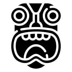 TIKIHEADMASK glyph icon,linear,outline,graphic,illustration
