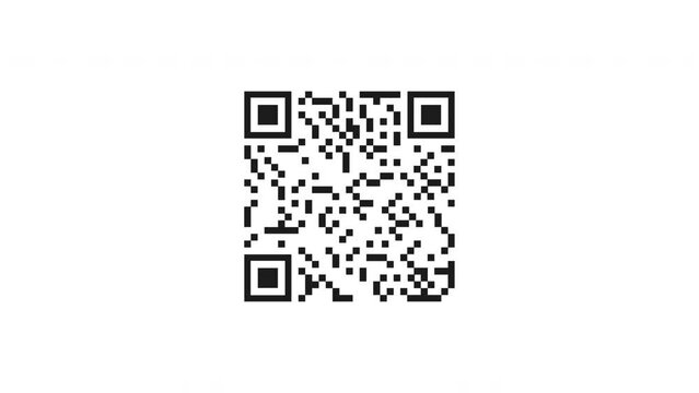 QR code. QR code for mobile app, payment and phone. Scan qr code icon. 4K video