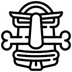 TIKIHEADMASK line icon,linear,outline,graphic,illustration