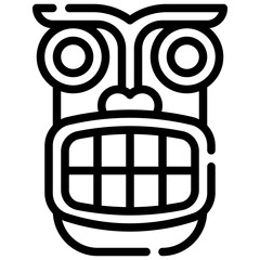 TIKIHEADMASK line icon,linear,outline,graphic,illustration