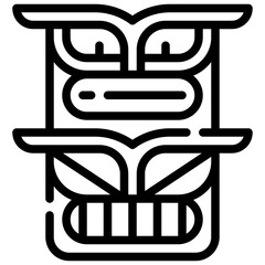 TIKIHEADMASK line icon,linear,outline,graphic,illustration