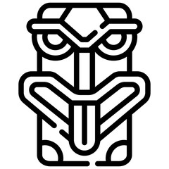 TIKIHEADMASK line icon,linear,outline,graphic,illustration
