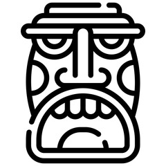 TIKIHEADMASK line icon,linear,outline,graphic,illustration